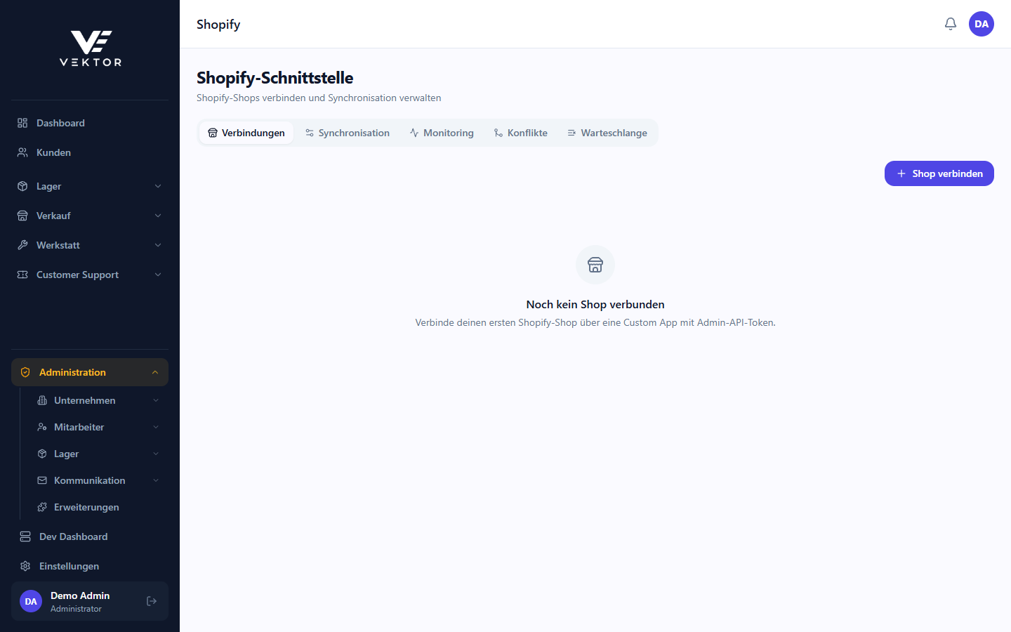 Shopify-Verbindung