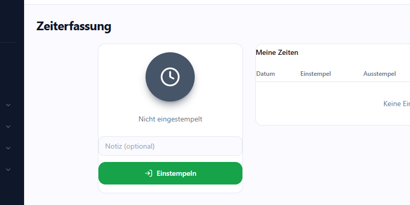 Zeitkorrektur — Formular